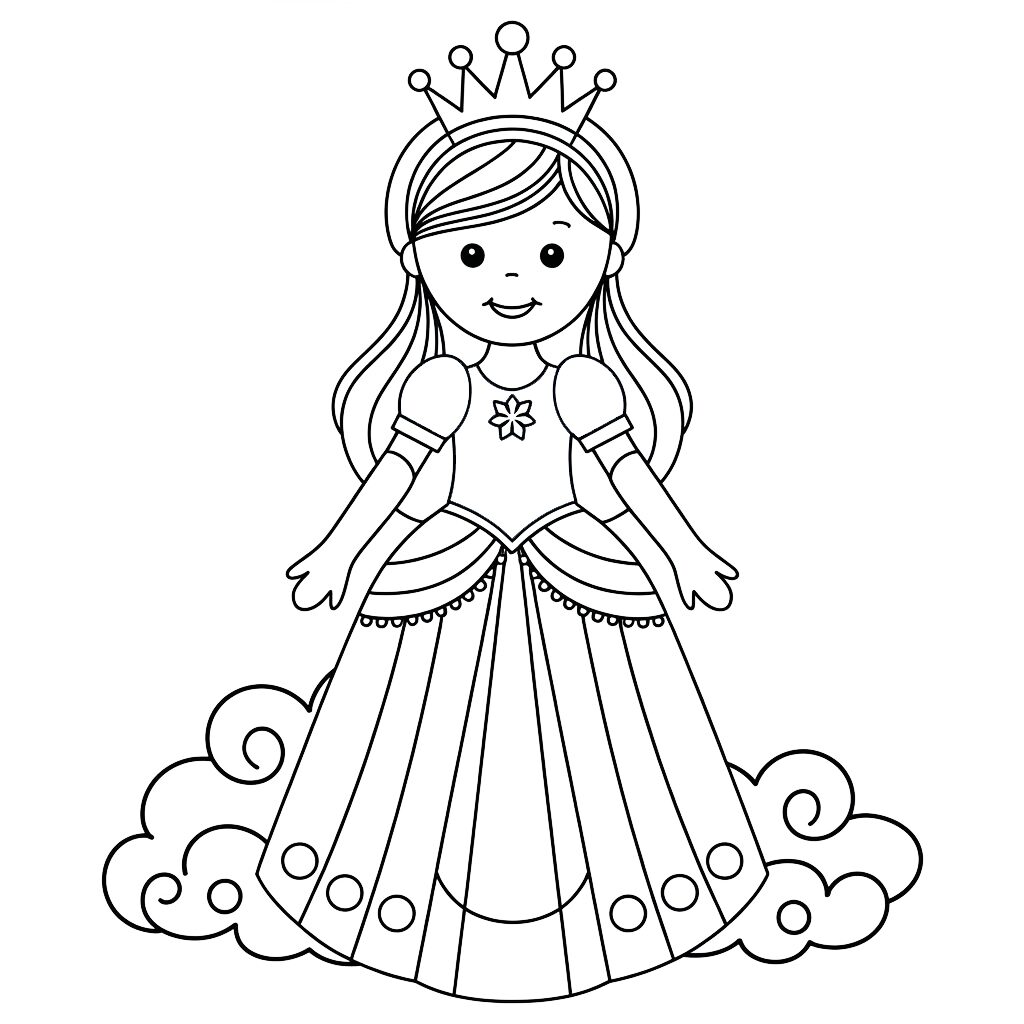 coloriage princesse à imprimer