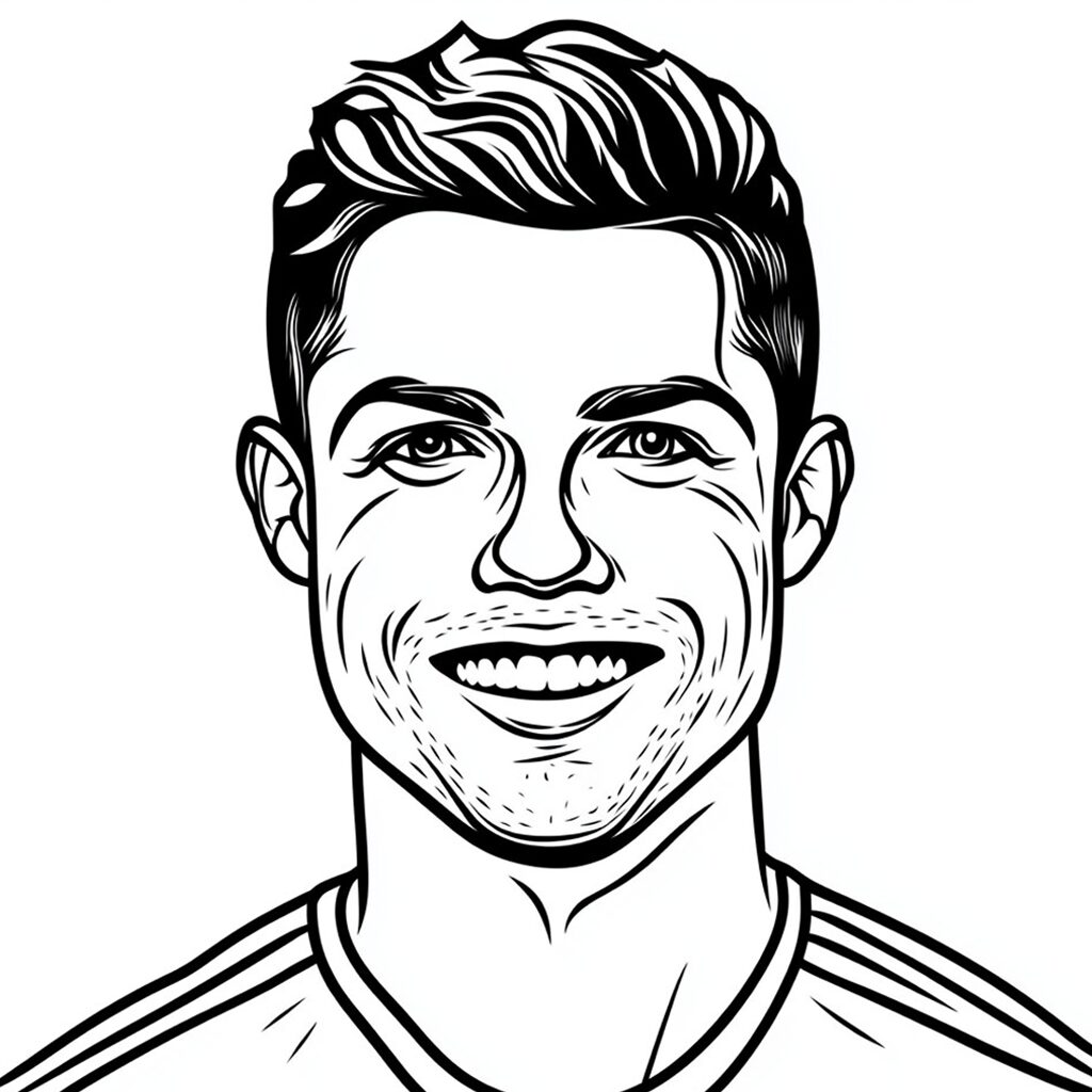 coloriage cristiano ronaldo