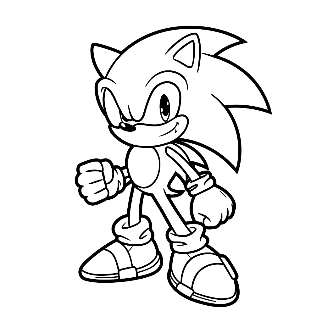 coloriage sonic 2