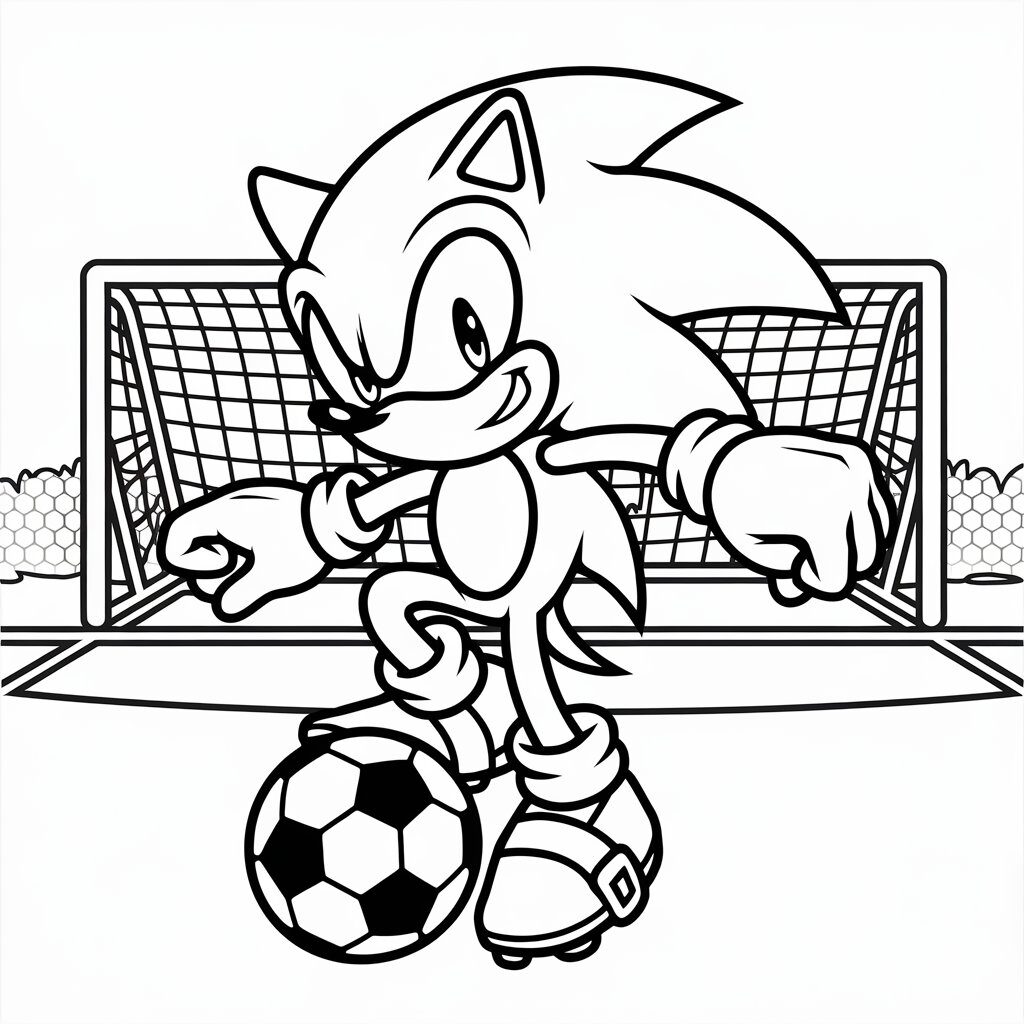coloriage à imprimer sonic