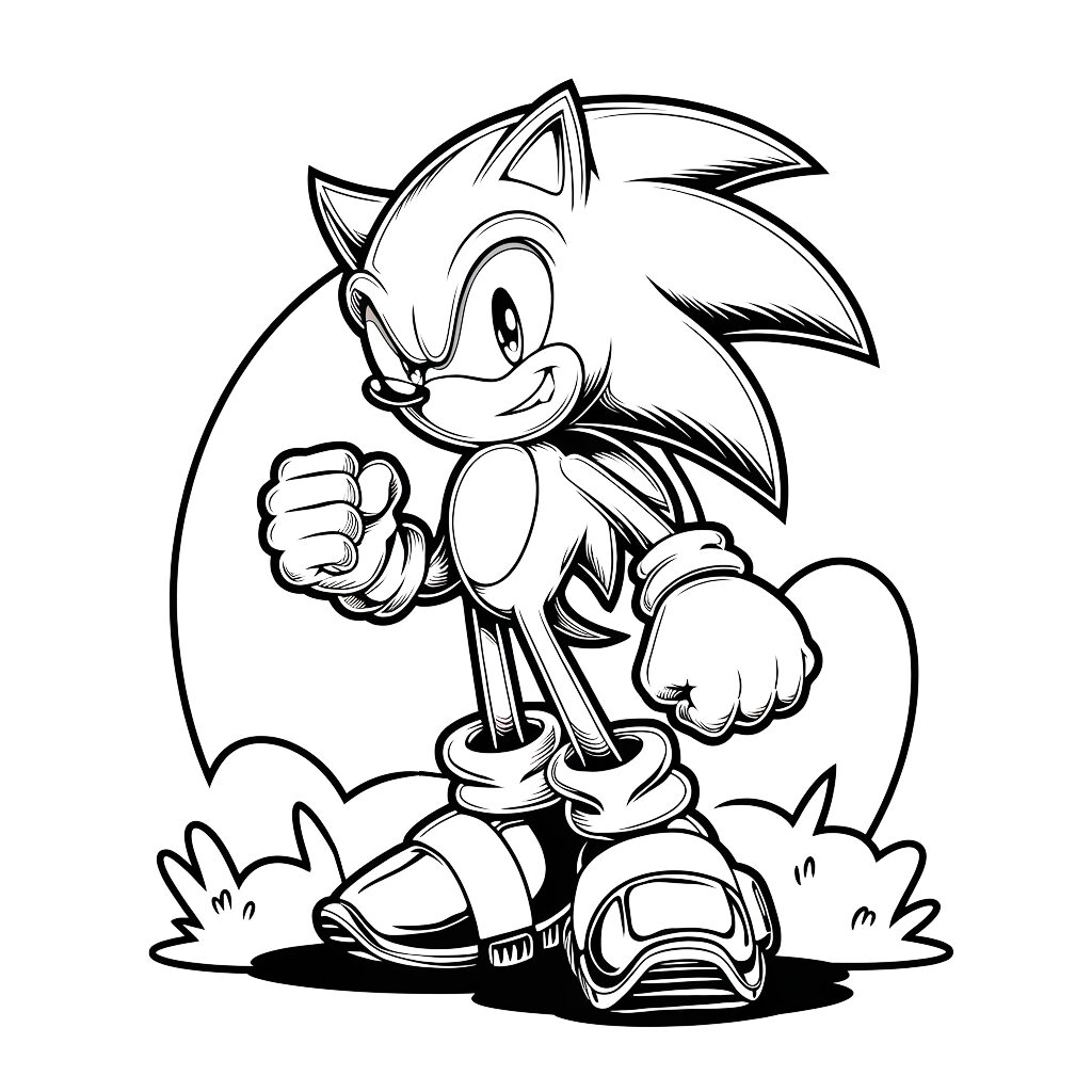 imprimer sonic coloriage