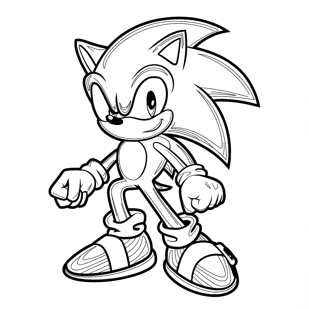 sonic coloriage à imprimer