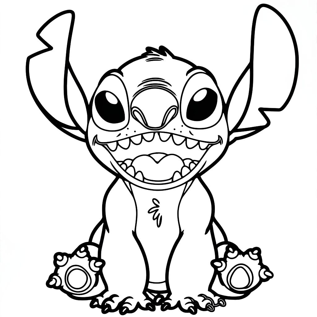 coloriage de stitch
