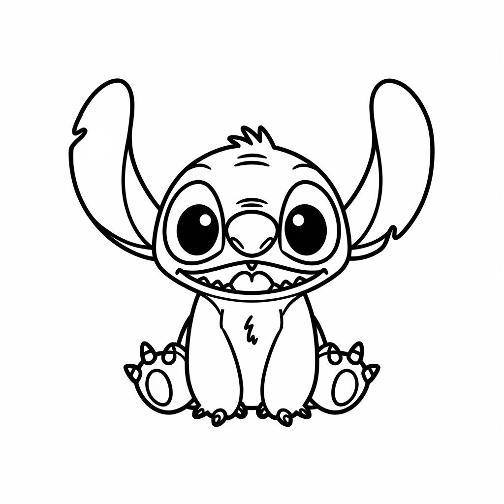 coloriage stitch bebe