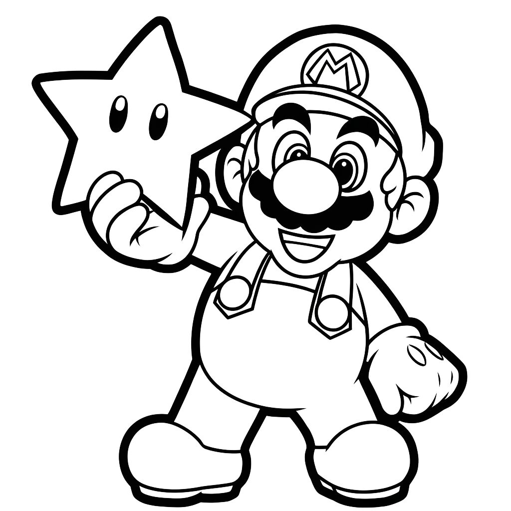 coloriage de mario