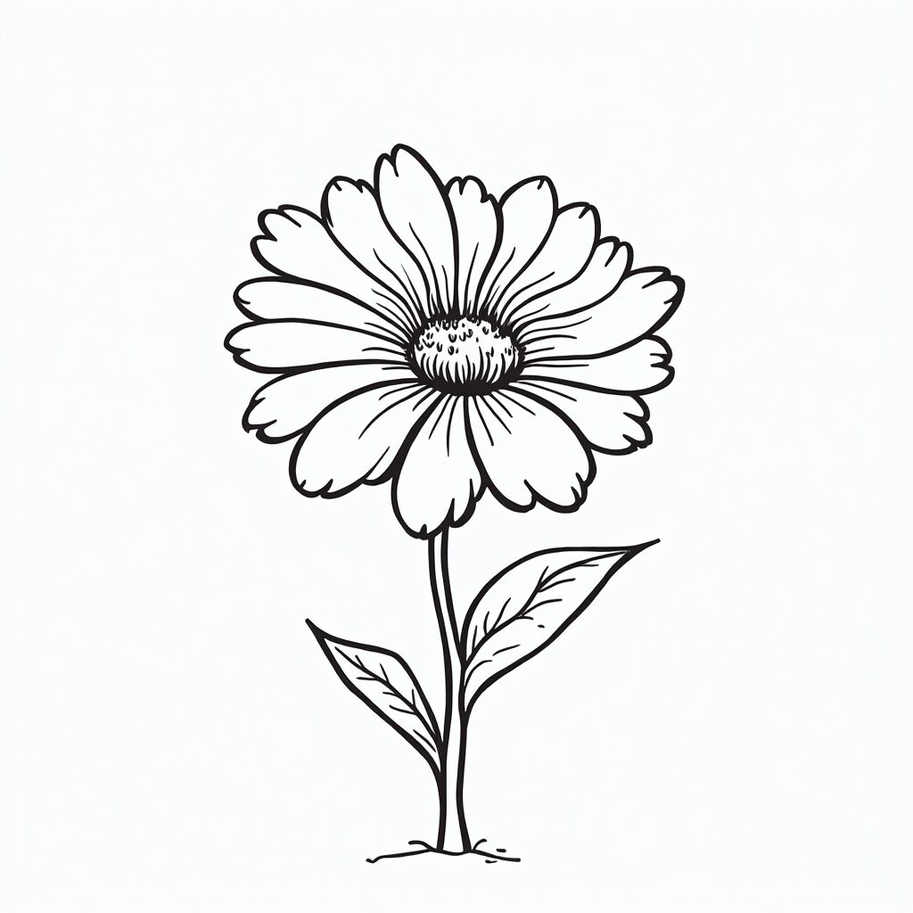 coloriage une fleur
