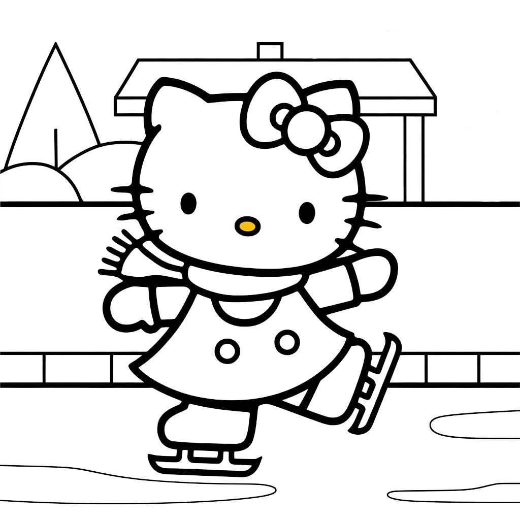 coloriage hello kitty à imprimer