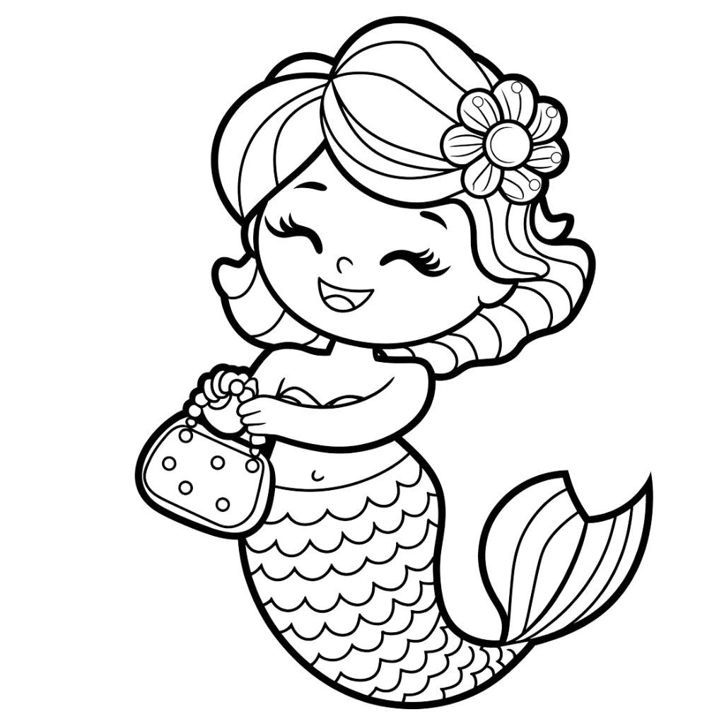 coloriage ariel la sirene