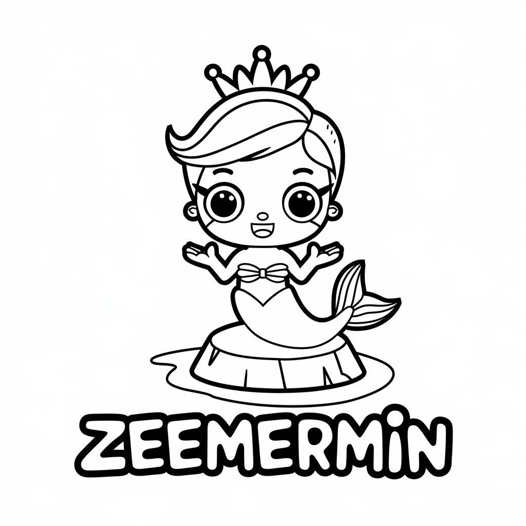 coloriage arielle sirene