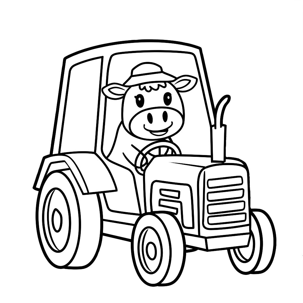 coloriage tracteur gratuit à imprimer
