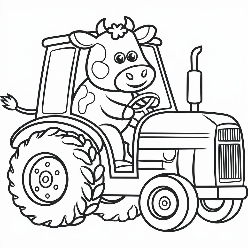 coloriage tracteur john deere à imprimer