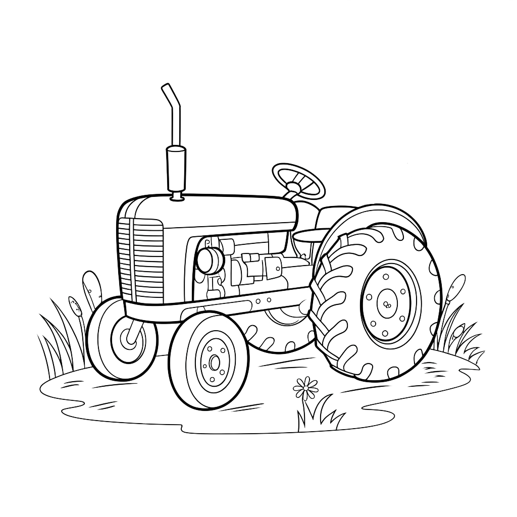 coloriage de tracteur