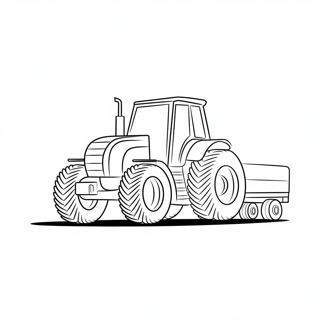 coloriage gratuit à imprimer tracteur