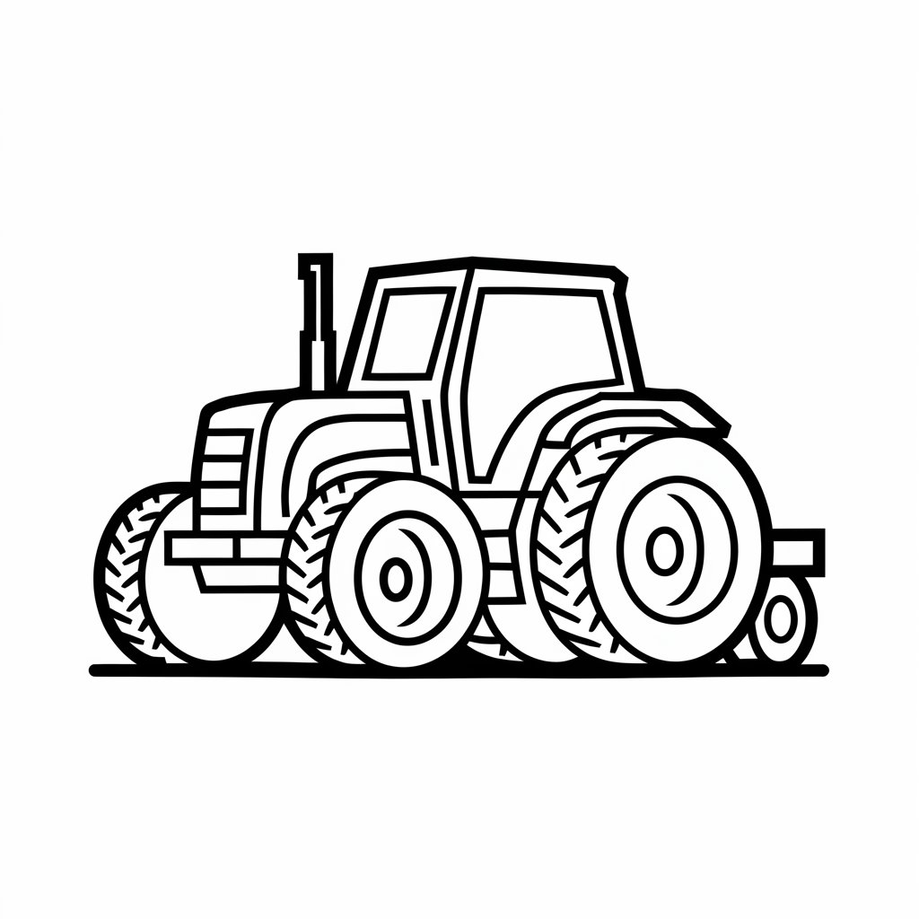 coloriage a imprimer tracteur