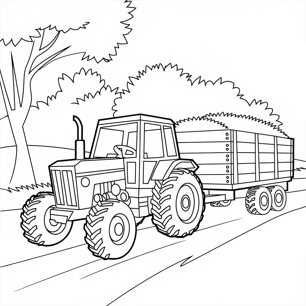 tracteur coloriage a imprimer