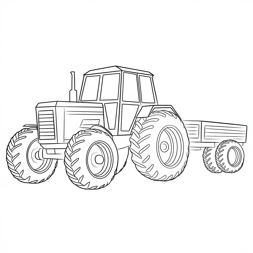 coloriage tracteur fendt