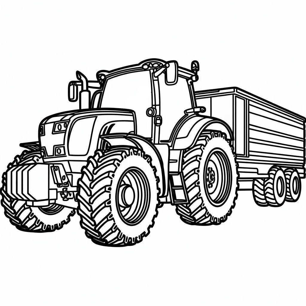 coloriage tracteur a imprimer