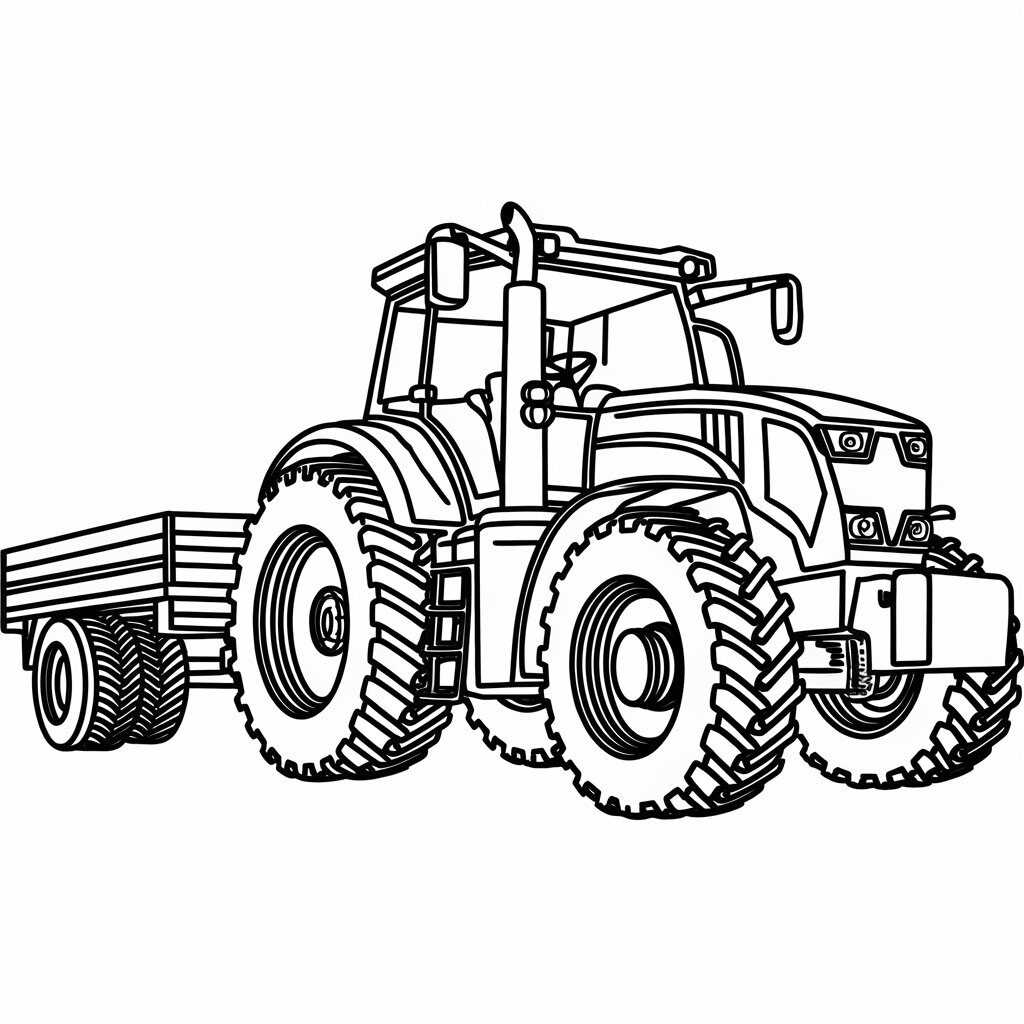 coloriage tracteur à imprimer pdf