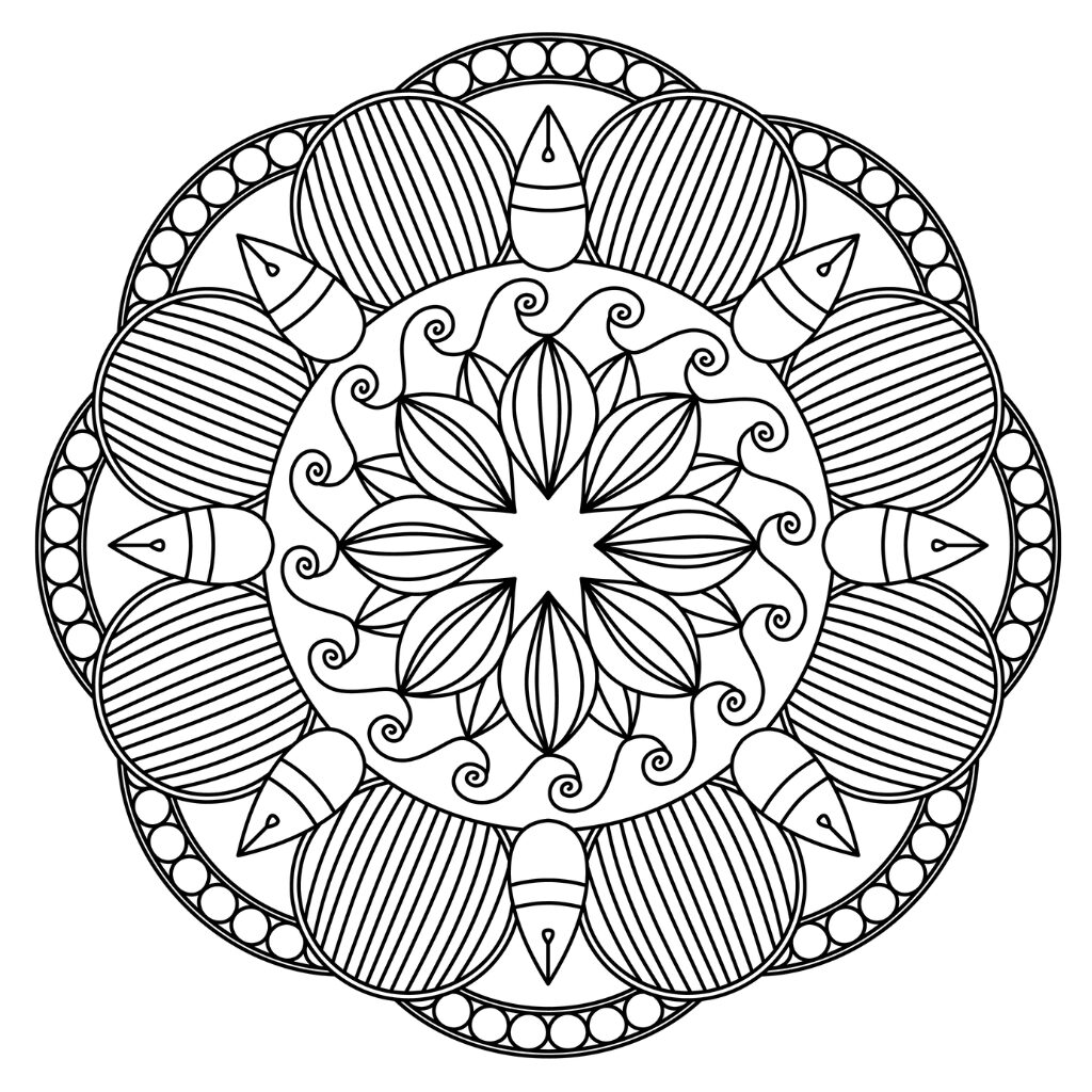 Coloriage Mandalas de Fleurs