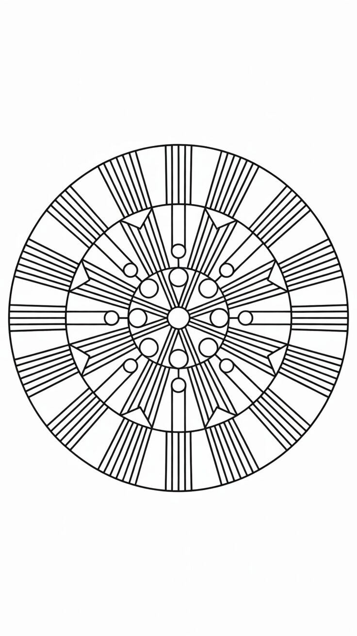 Coloriages Mandalas Géométriques