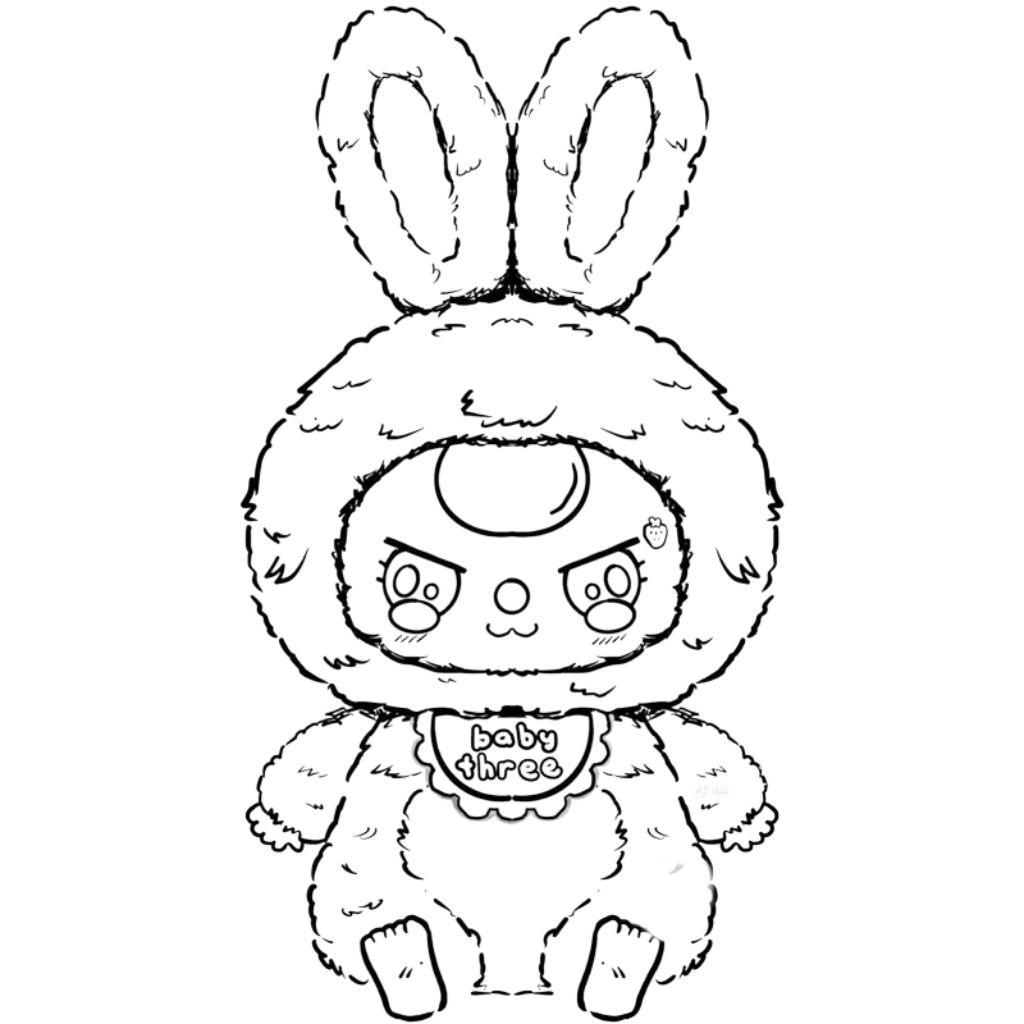 Défi coloriage baby three pour enfants