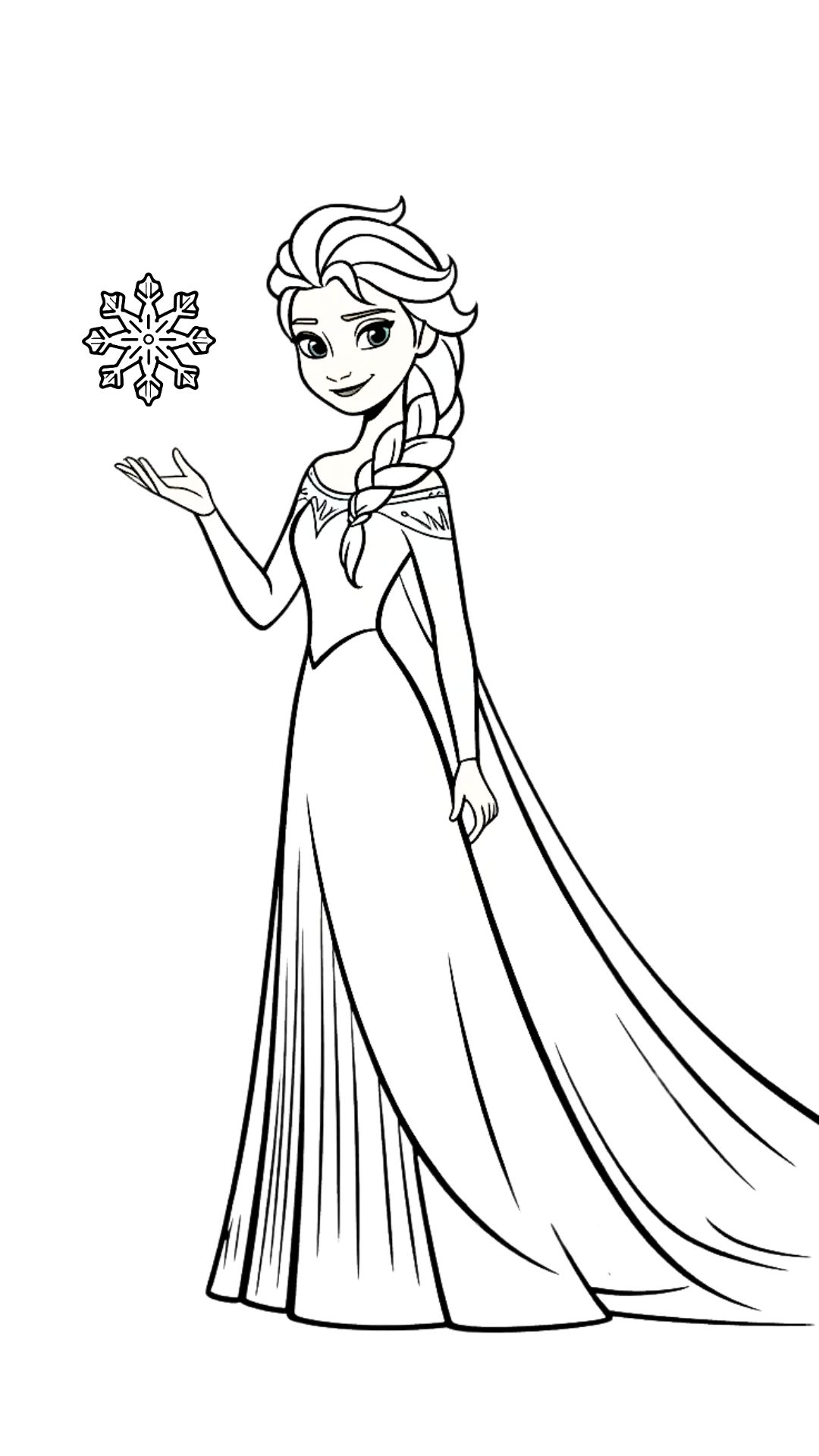 Coloriage Elsa gratuit à imprimer