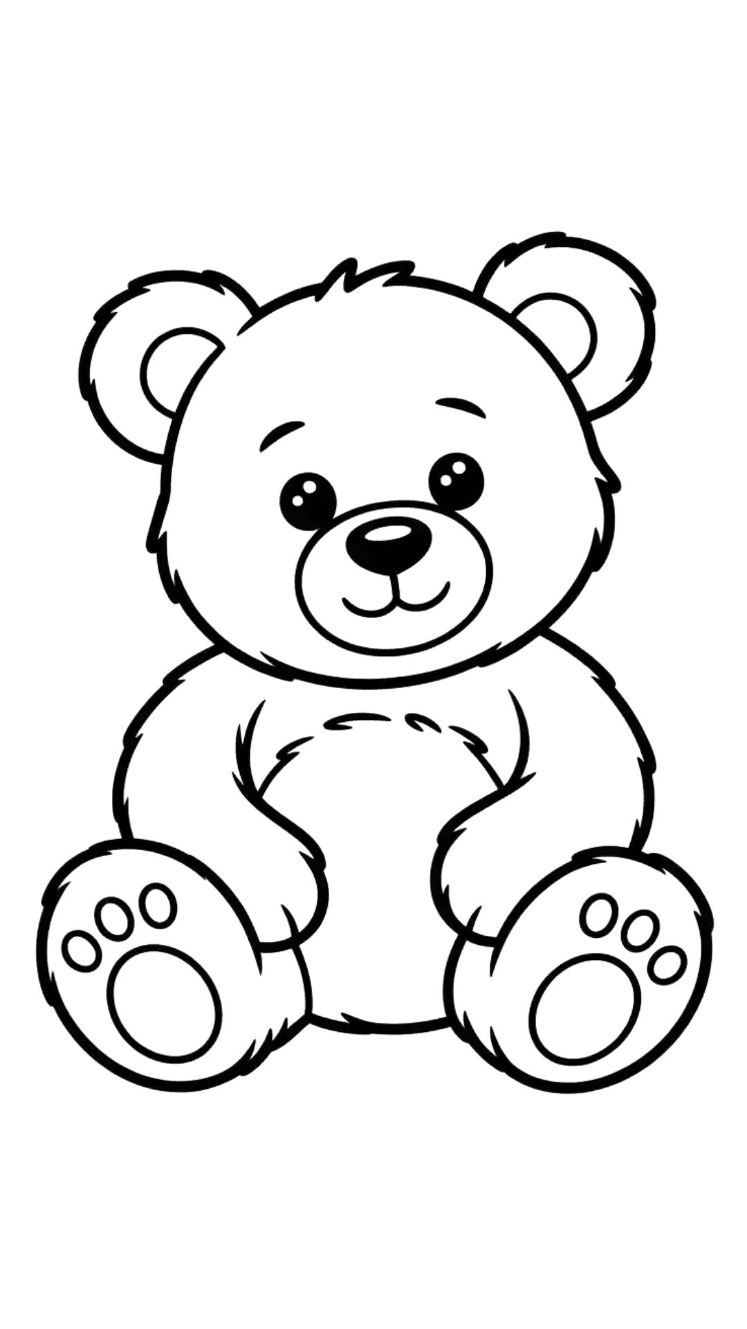 Coloriage nounours mignon en téléchargement gratuit