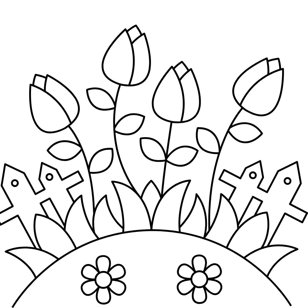 coloriage jardin