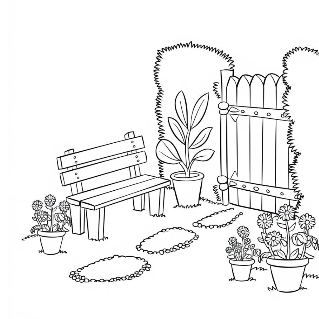coloriage jardins