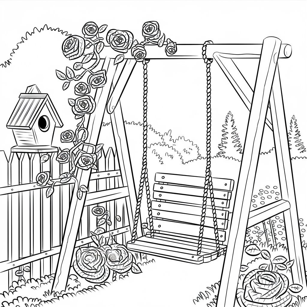 coloriage jardin maternelle