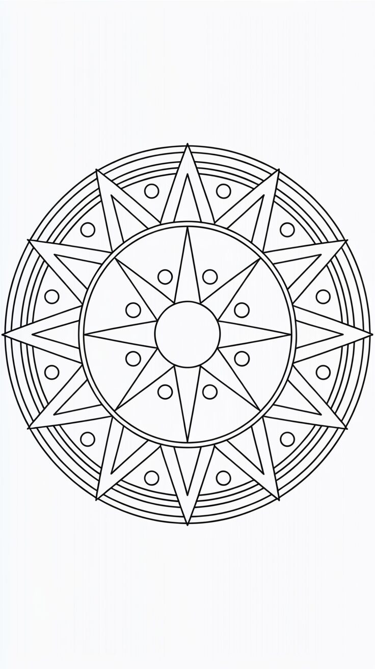Coloriage Mandalas Géométriques