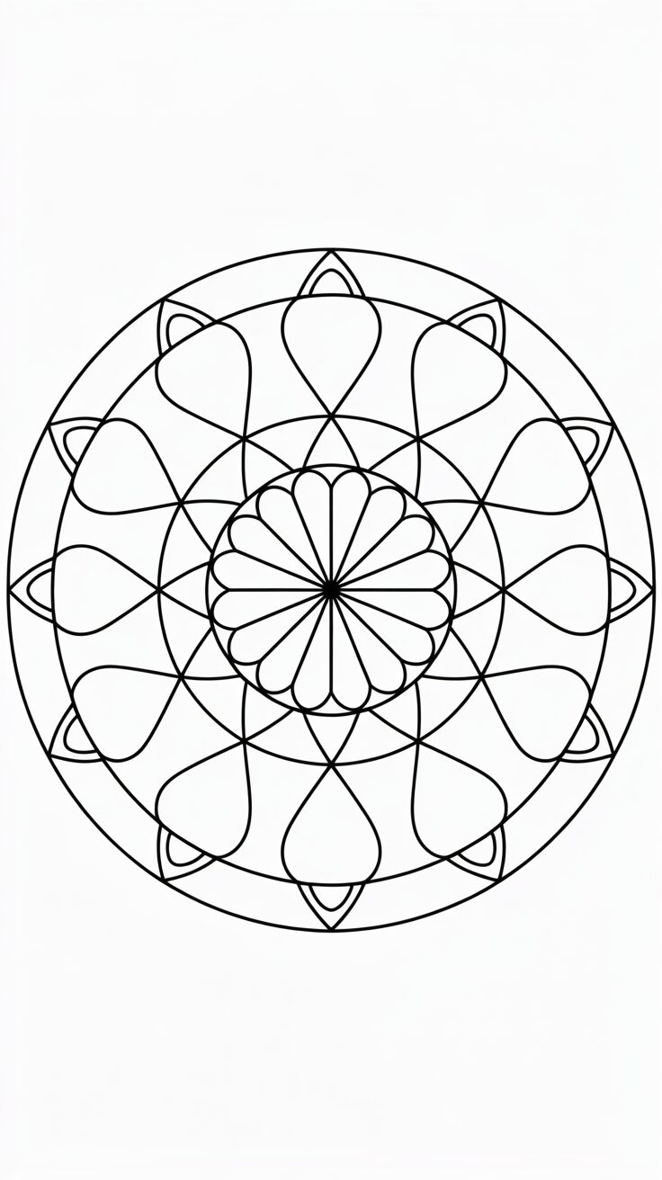 Coloriages Mandalas Géométriques