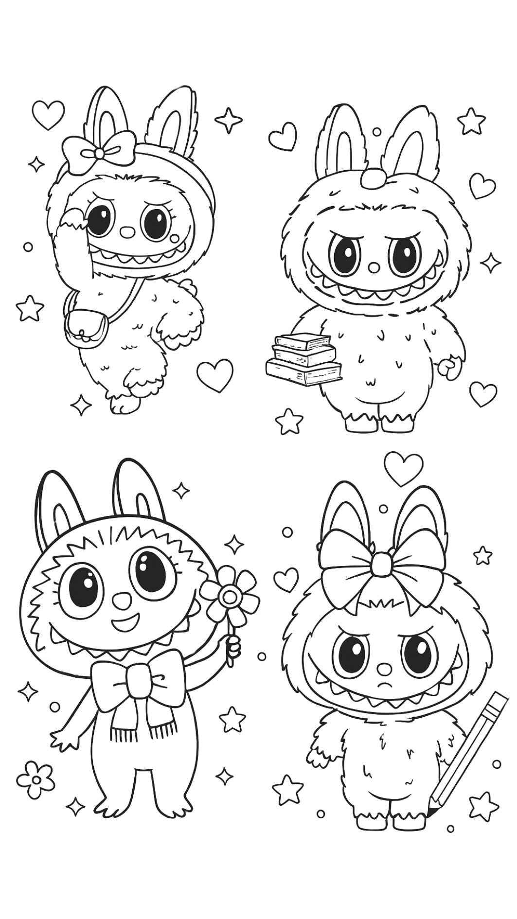 coloriage Labubu format PDF