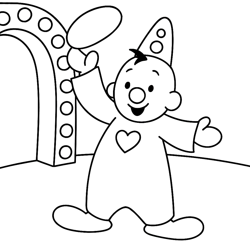 Coloriage gratuit de Bumba au cirque