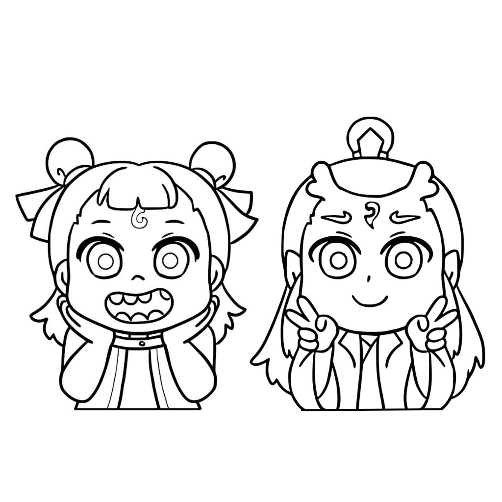 Colorier Ne Zha et Ao Bing gratuitement