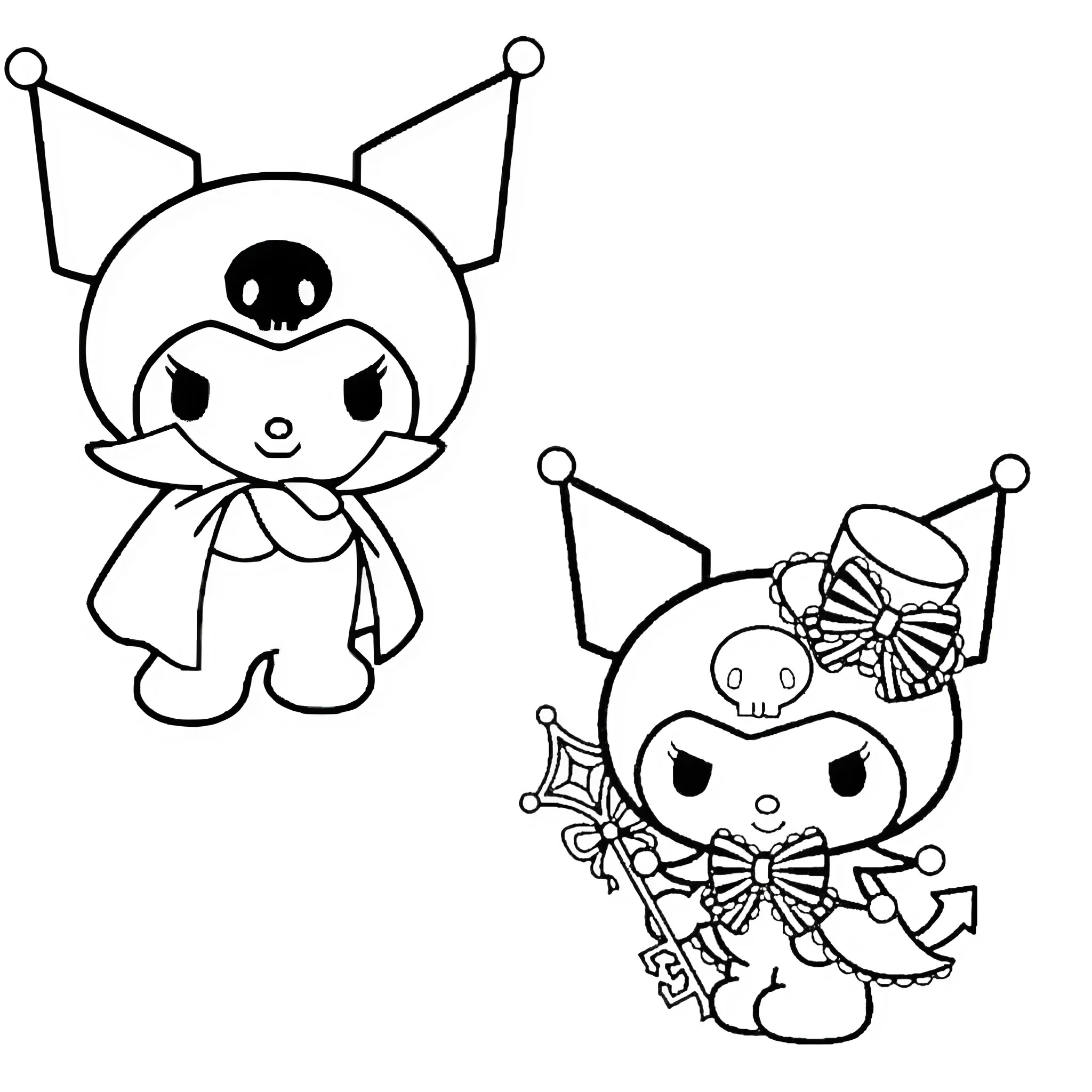 coloriage kuromi a imprimer