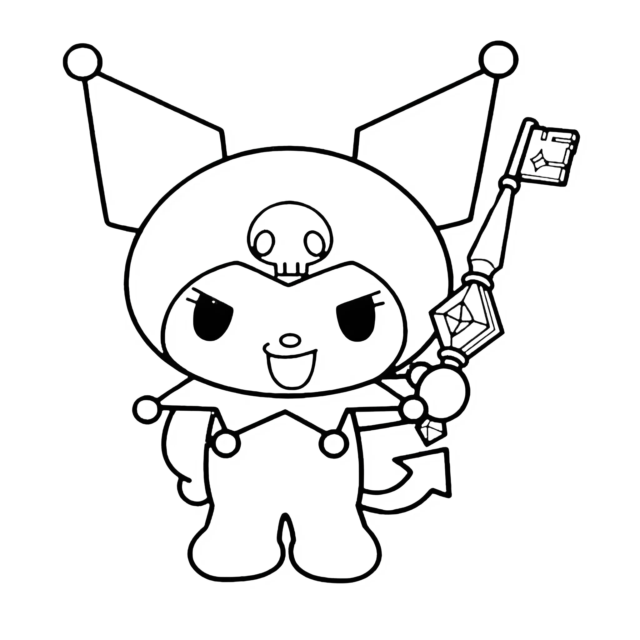 coloriage kuromi à imprimer gratuit
