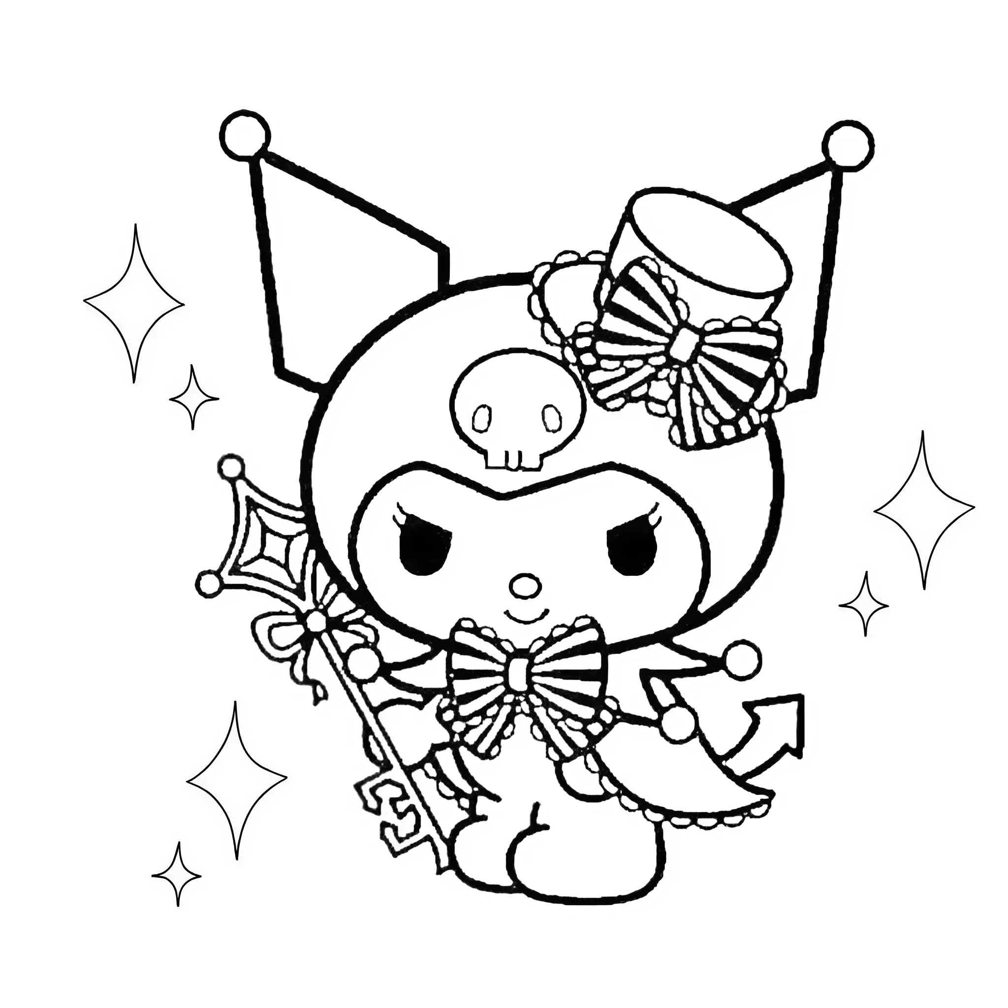 Coloriage Kuromi joli et gratuit