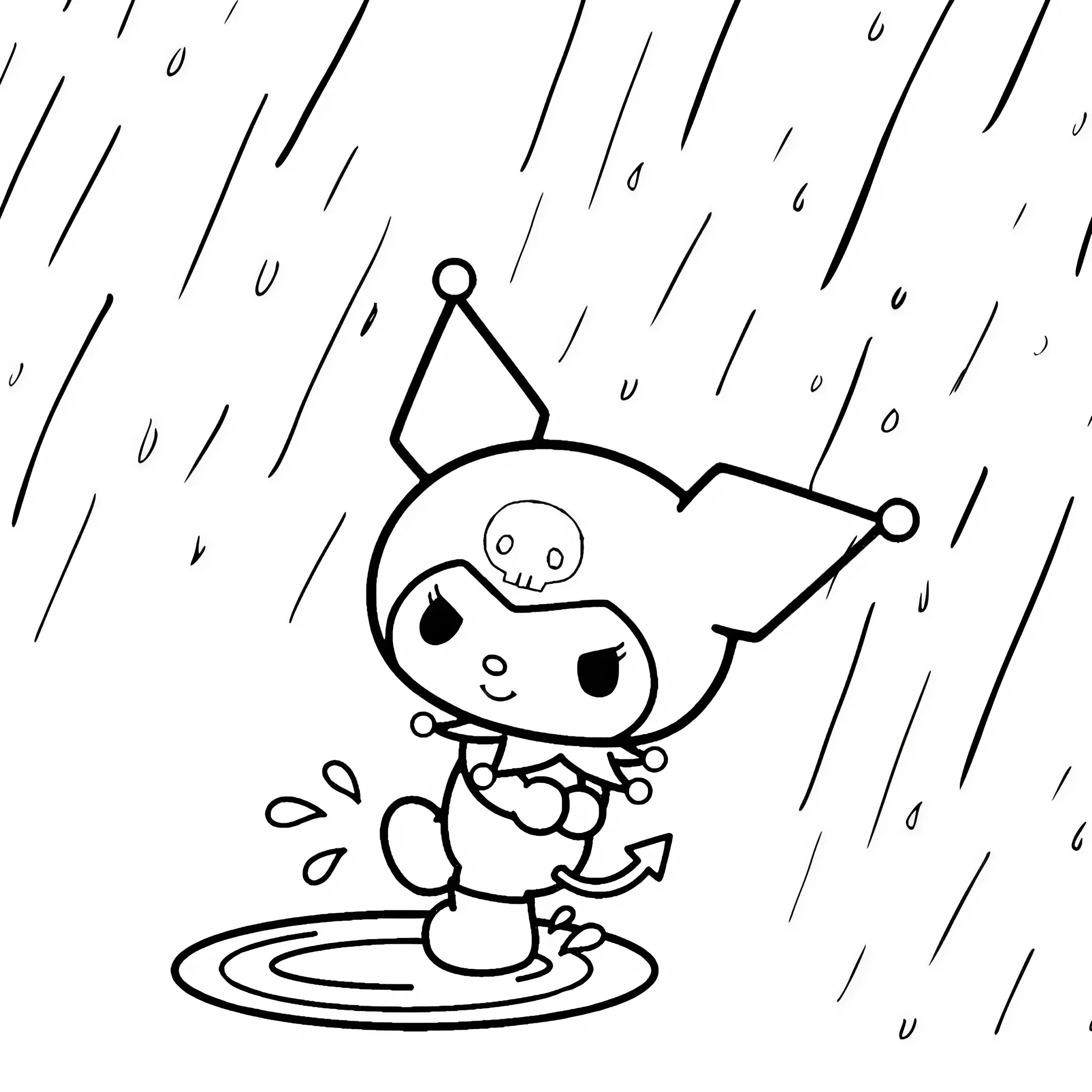 Coloriage Kuromi à imprimer pour enfants