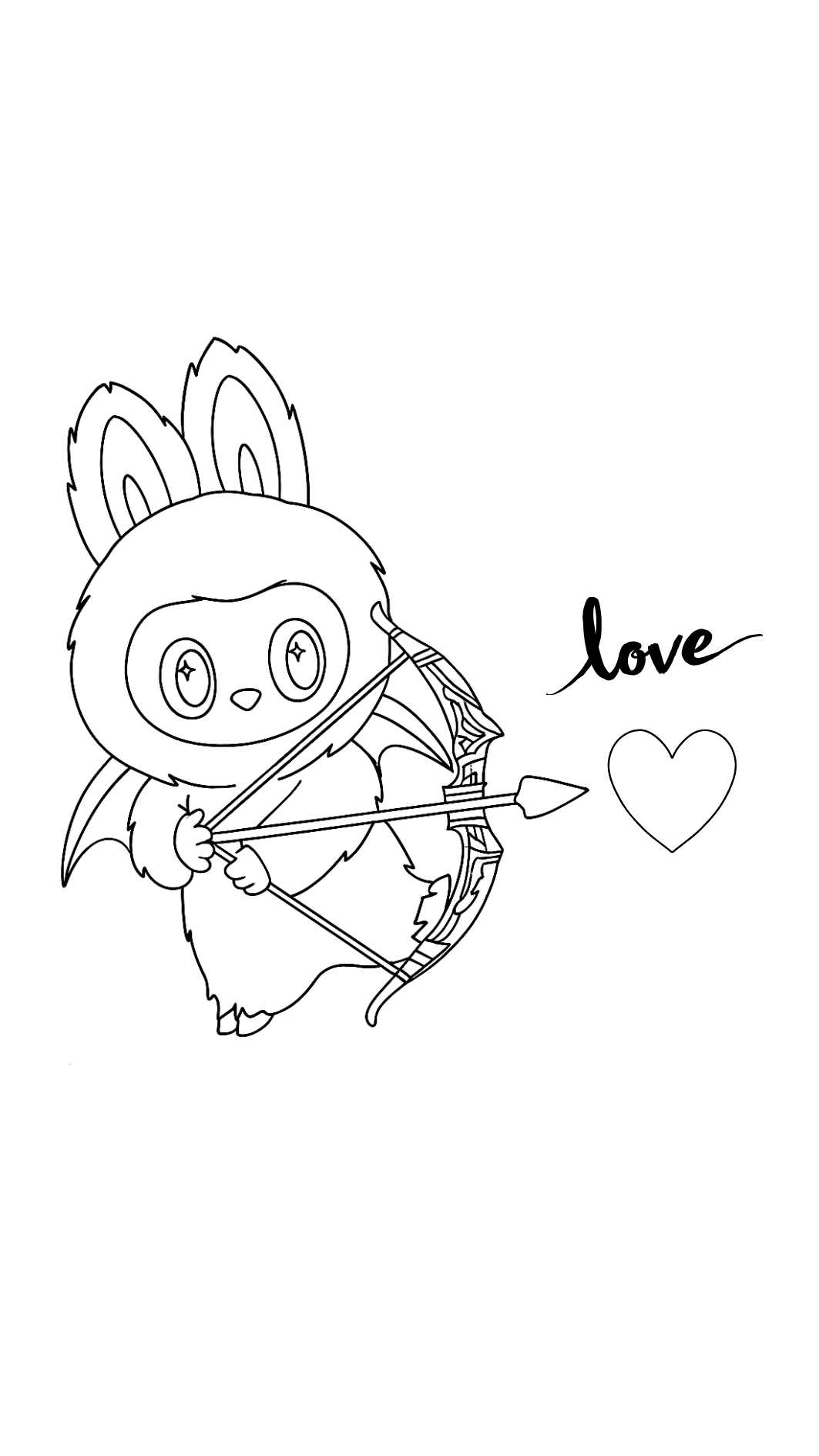 dessin Labubu à colorier gratuit