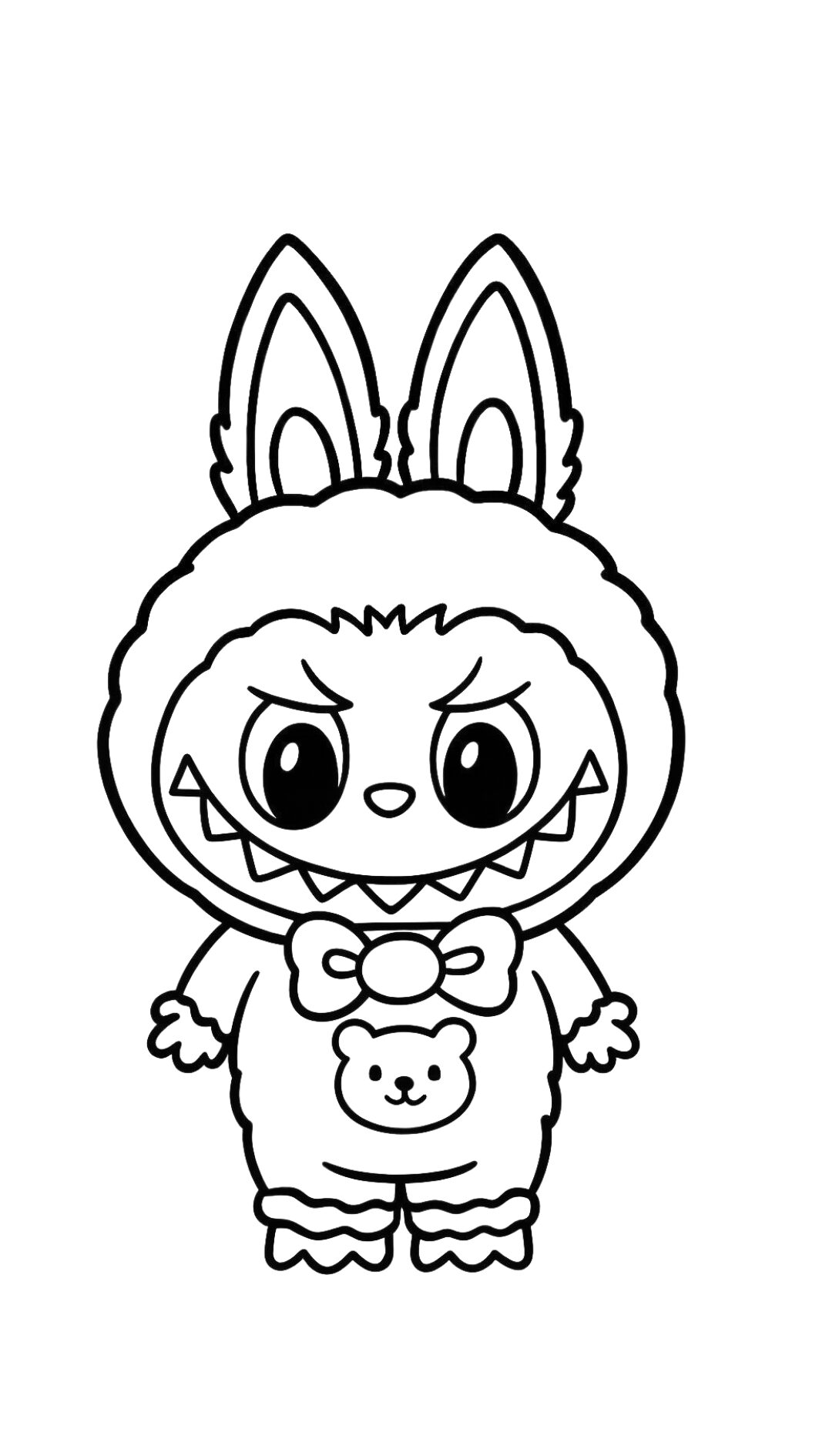 Labubu coloriage PDF à imprimer