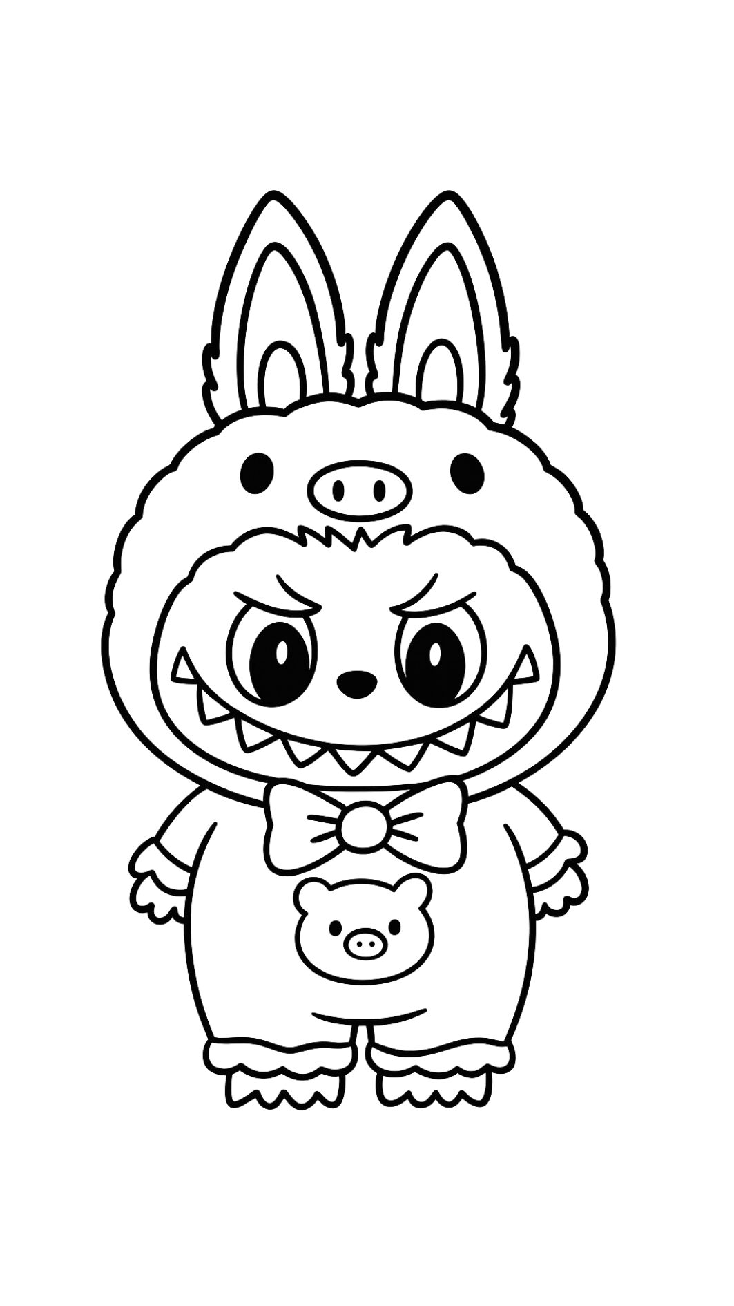 coloriage Labubu à imprimer