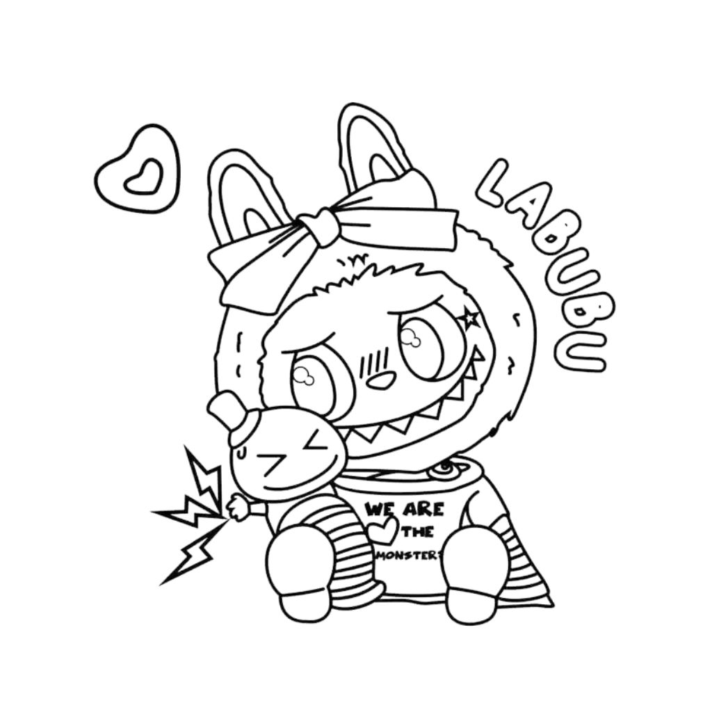 Labubu-coloriages-téléchargement-gratuit