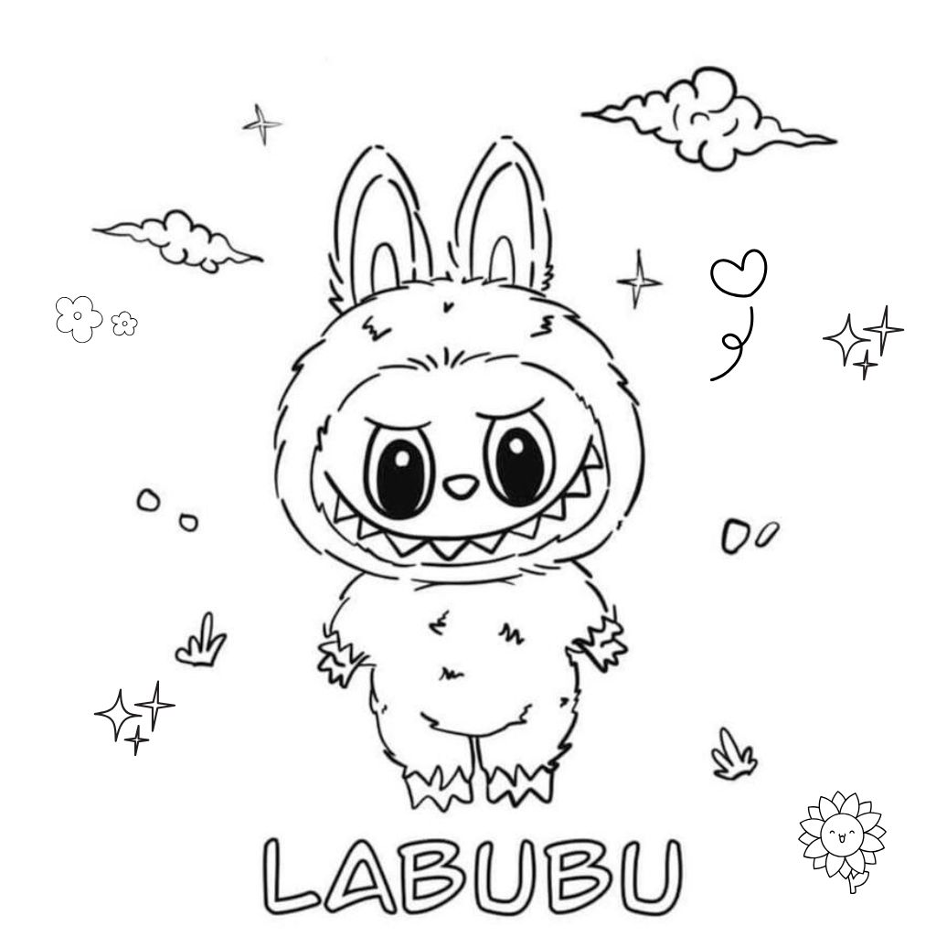 Labubu-coloriages-adapté-aux-enfants