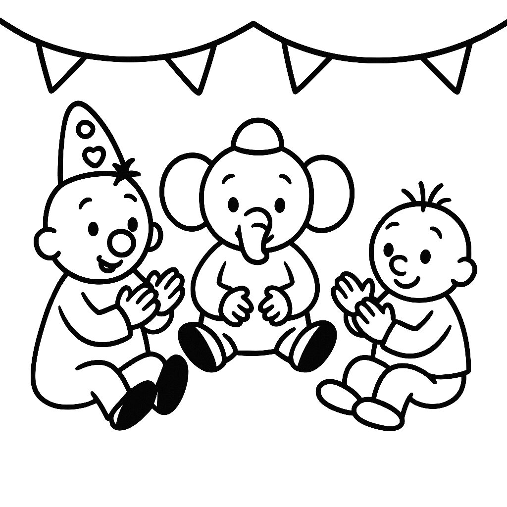 Coloriage Bumba avec ses amis à imprimer