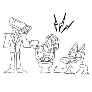 skibidi toilet coloriage