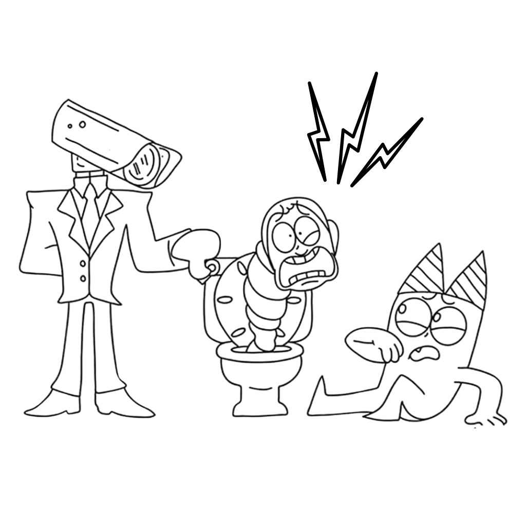 skibidi toilet coloriage