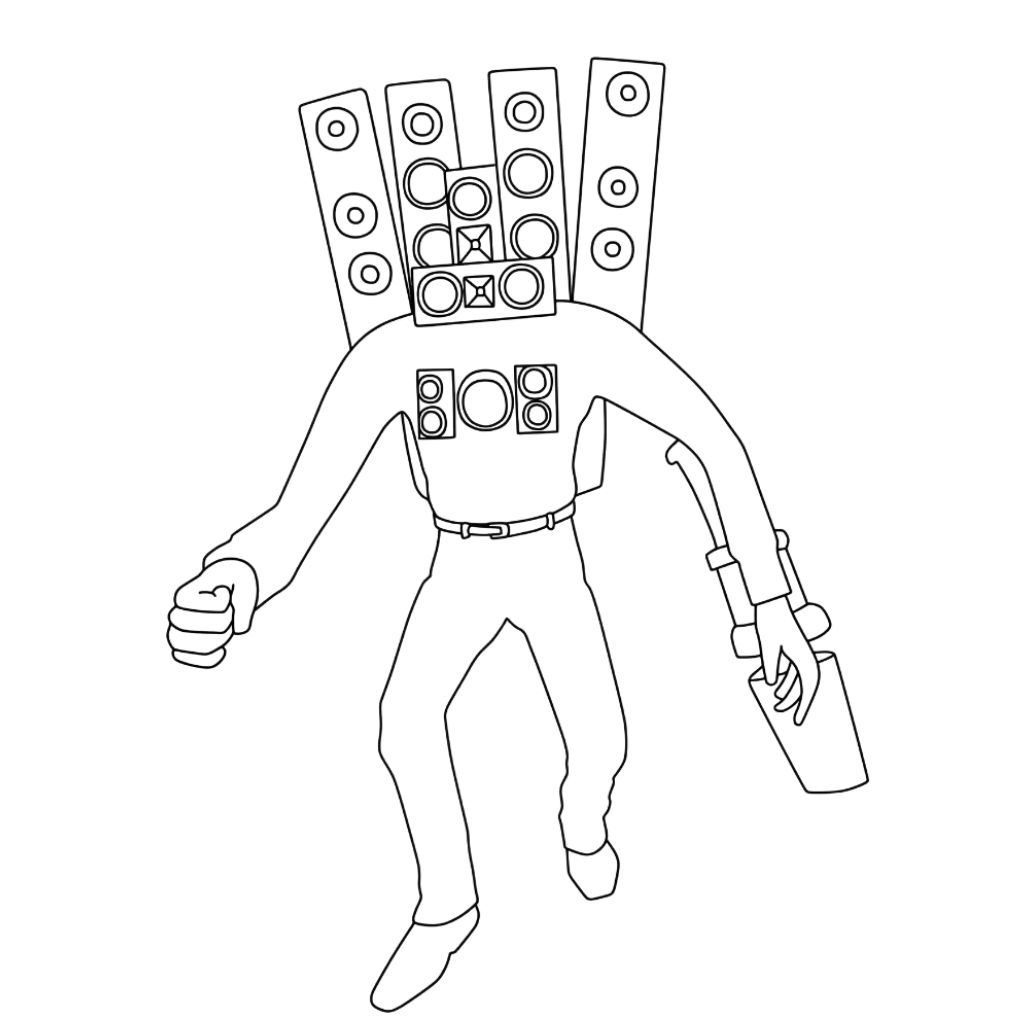 coloriage skibidi toilette à imprimer