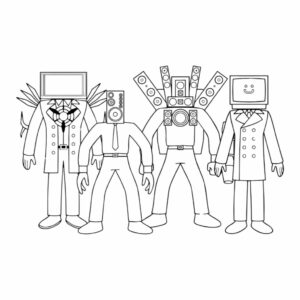 skibidi toilet coloriage à imprimer