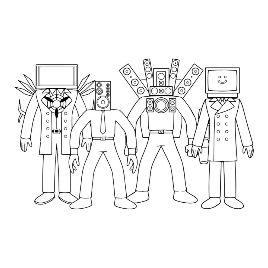 skibidi toilet coloriage à imprimer